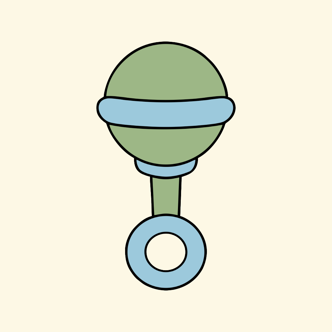 Low Poly Baby Rattle Baby Rattle STL File– Love and Flour